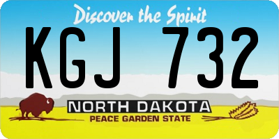 ND license plate KGJ732