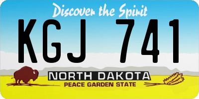 ND license plate KGJ741