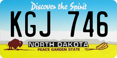 ND license plate KGJ746