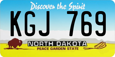 ND license plate KGJ769