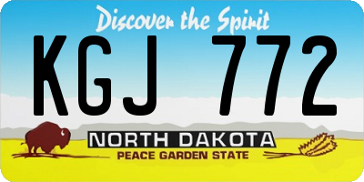 ND license plate KGJ772
