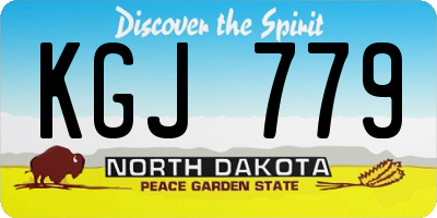 ND license plate KGJ779