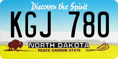 ND license plate KGJ780