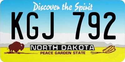 ND license plate KGJ792