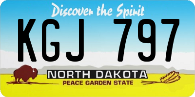 ND license plate KGJ797