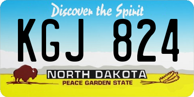 ND license plate KGJ824