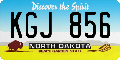 ND license plate KGJ856