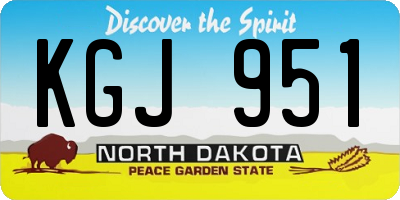 ND license plate KGJ951