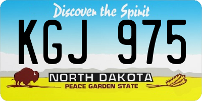 ND license plate KGJ975