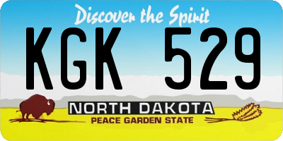 ND license plate KGK529