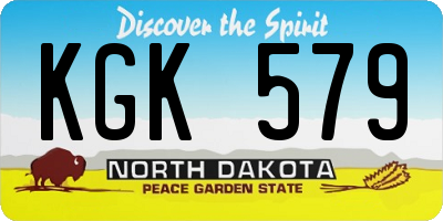 ND license plate KGK579