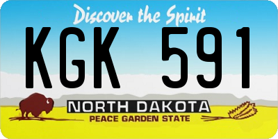 ND license plate KGK591