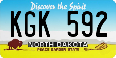 ND license plate KGK592