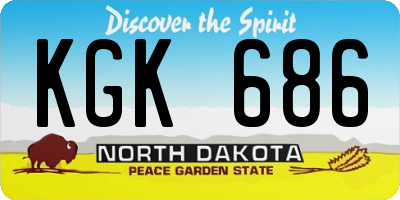 ND license plate KGK686