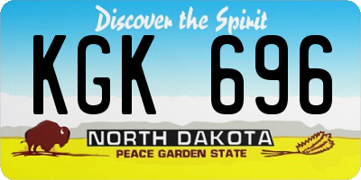 ND license plate KGK696