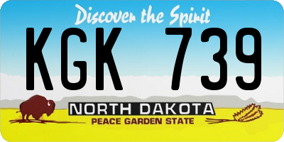 ND license plate KGK739