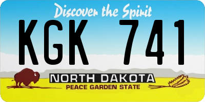 ND license plate KGK741