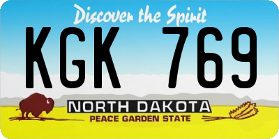 ND license plate KGK769