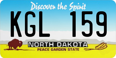 ND license plate KGL159
