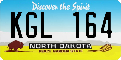 ND license plate KGL164