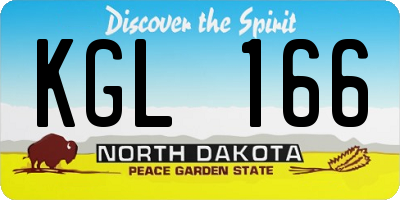 ND license plate KGL166