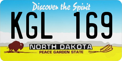ND license plate KGL169