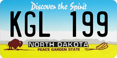 ND license plate KGL199