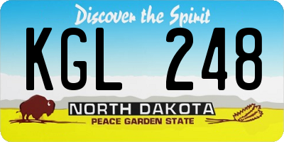 ND license plate KGL248
