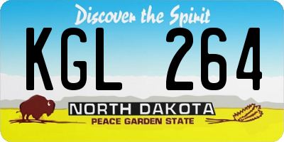 ND license plate KGL264