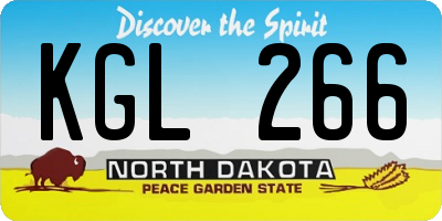 ND license plate KGL266