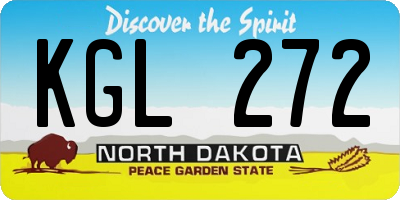 ND license plate KGL272