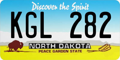 ND license plate KGL282