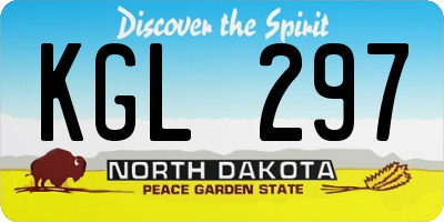 ND license plate KGL297