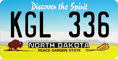 ND license plate KGL336