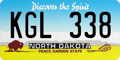 ND license plate KGL338