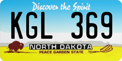 ND license plate KGL369