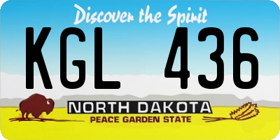 ND license plate KGL436