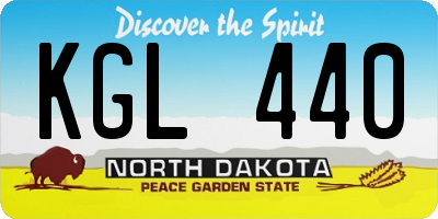 ND license plate KGL440