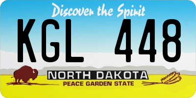 ND license plate KGL448