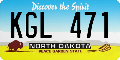 ND license plate KGL471