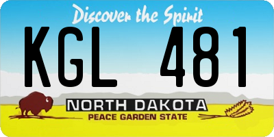 ND license plate KGL481