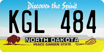 ND license plate KGL484