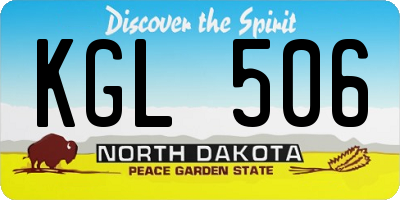ND license plate KGL506