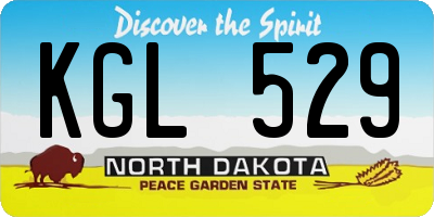 ND license plate KGL529
