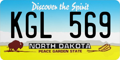 ND license plate KGL569