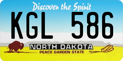 ND license plate KGL586
