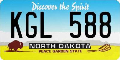ND license plate KGL588