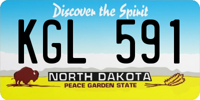 ND license plate KGL591