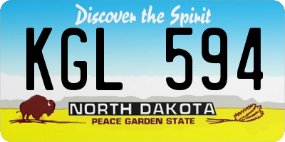 ND license plate KGL594