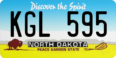 ND license plate KGL595
